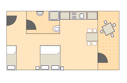 Ground-plan of the apartment - A1 - 2S+1