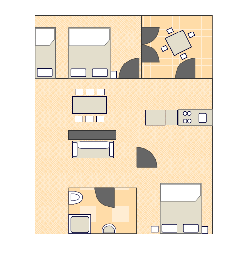 Ground-plan of the apartment - A6 - 4+1
